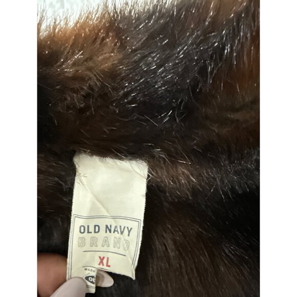Old Navy Faux Fur Lined Brown Vest , Youth XL, Kids Winter - Picture 4 of 8